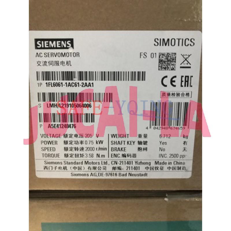 Siemens 1FL6061-1AC61-2AA1 Servo Motor 1PCS NEW