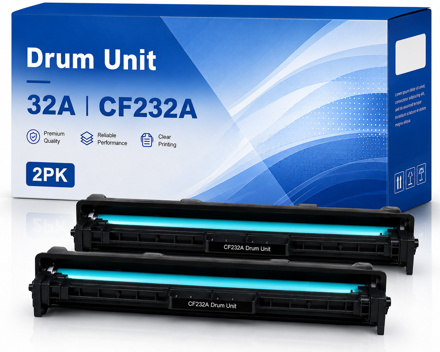 2-PK 32A-CF232A Drum Black Drum Unit Compatible for M203d M227 M227sdn M203dn