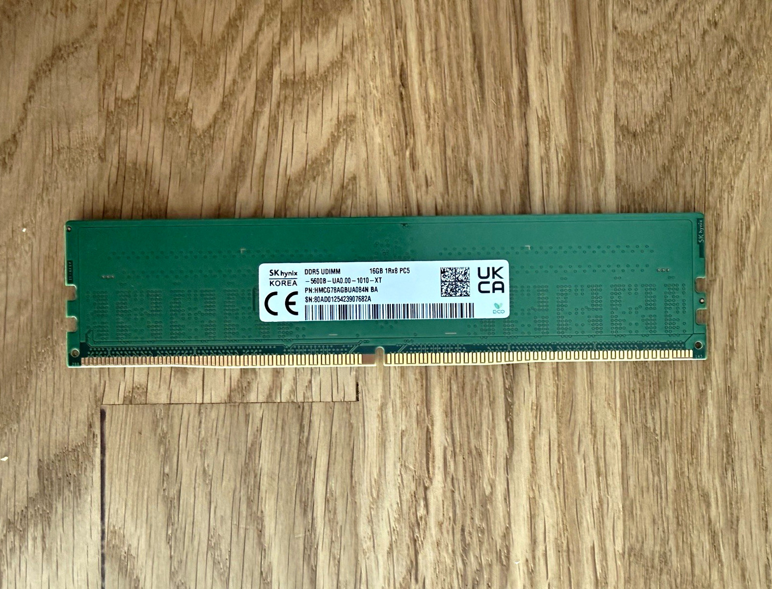 SK hynix 16GB DDR5-5600 UDIMM ECC Desktop RAM 288-Pin HMCG78AGBUA084N