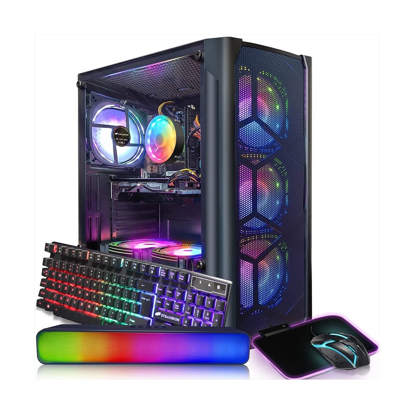 STGAubron Gaming Desktop PC Computer,Intel Core I7 3.4 GHz up to 3.9 GHz,Rade...