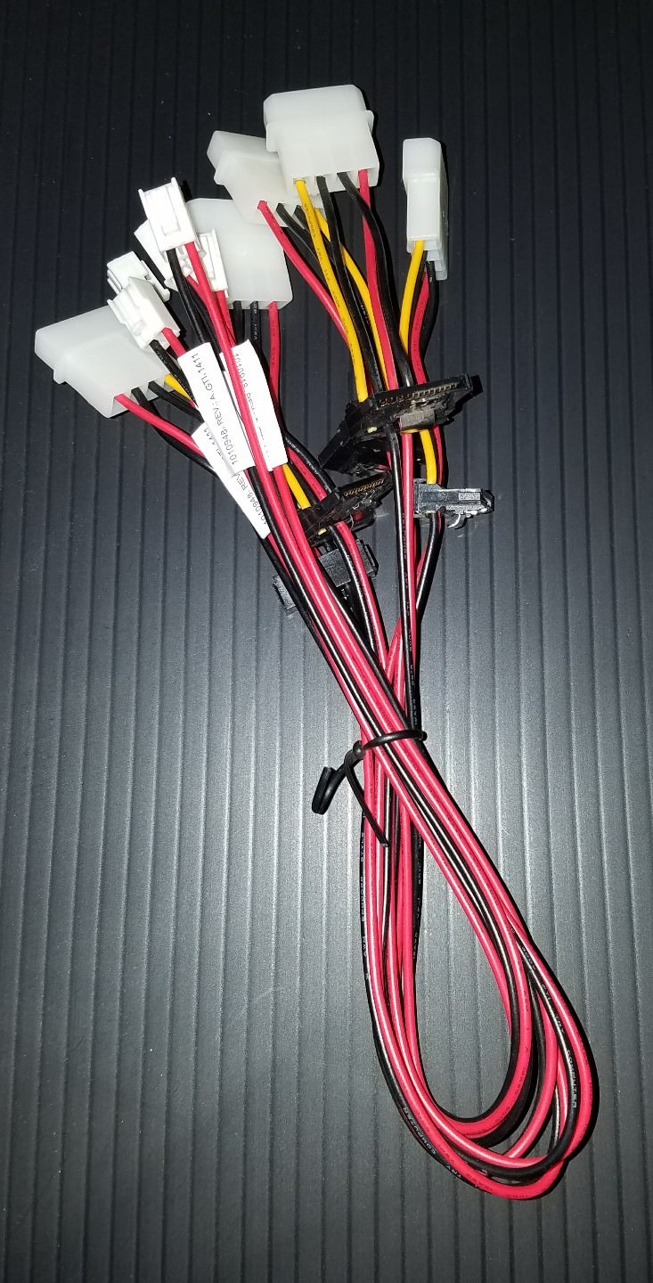 SATA Power Molex IDE  Adapter IP4/4-pin to 15-pin Connector  Cable 5-pcs