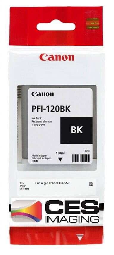 Canon PFI-120BK Black Ink Tank imagePROGRAF TM-200 TM-300 TM-305 GP-200 GP-300