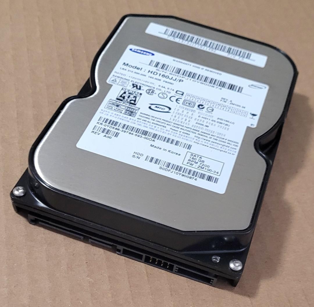 SAMSUNG HD160JJ/P REV.A ZM100-34 P80SD 160 GB 3.5" SATA HDD 2005.09