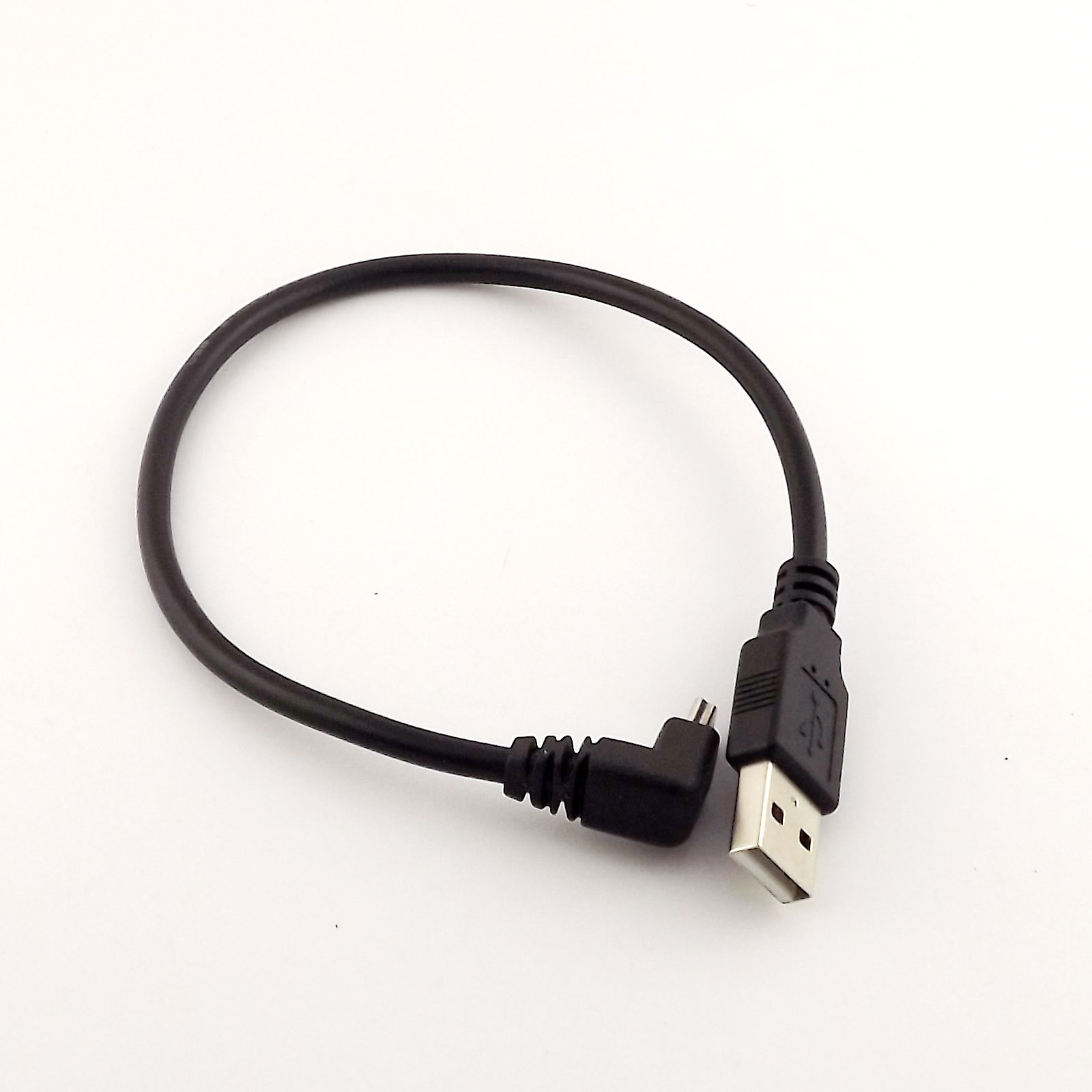 5x 1FT Mini USB Male 90 Degree UP Angled to USB 2.0 A Male for Camera Mp4 GPS
