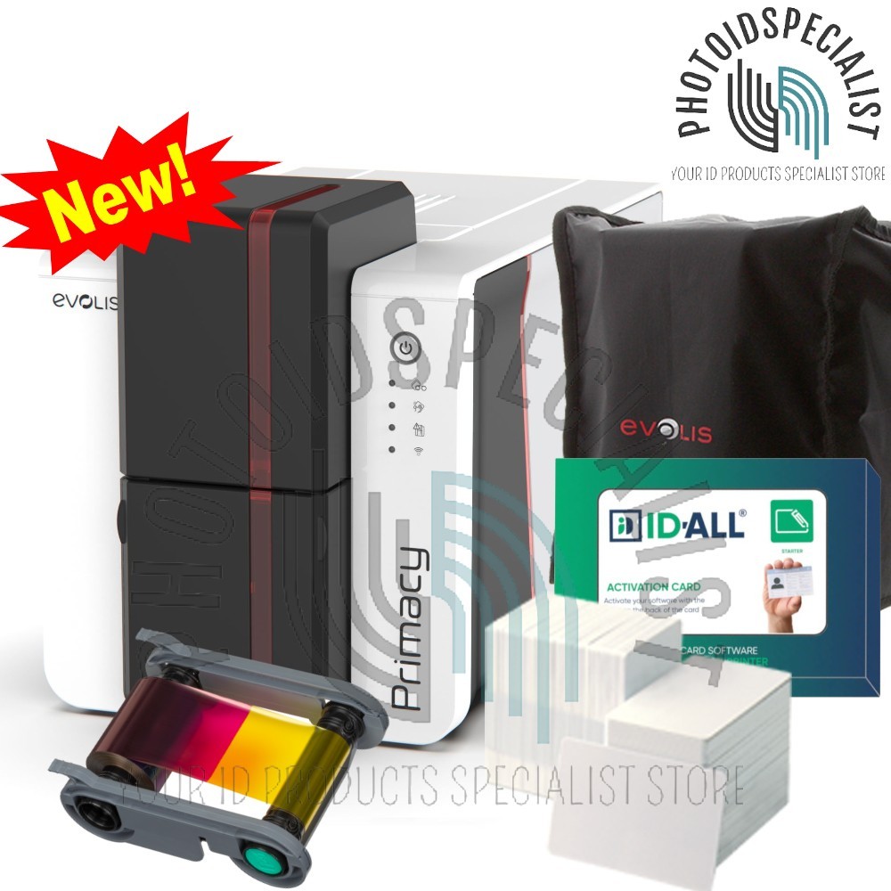 Evolis Primacy 2 Expert Single Side Photo ID Card Printer Bundle