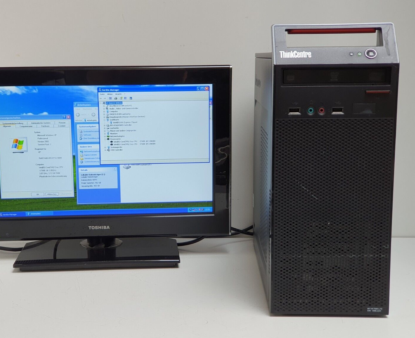 Lenovo Windows XP Machine PC 500GB Computer RS 232 COM 3.06GHz 4GB Classic Re