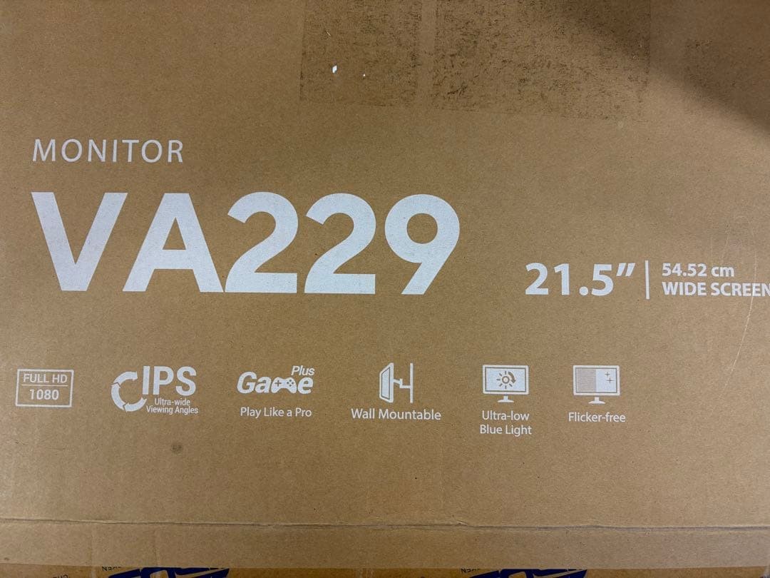 ASUS VA229 21.5 inch IPS Full HD Monitor Flicker-Free Blue Light Used