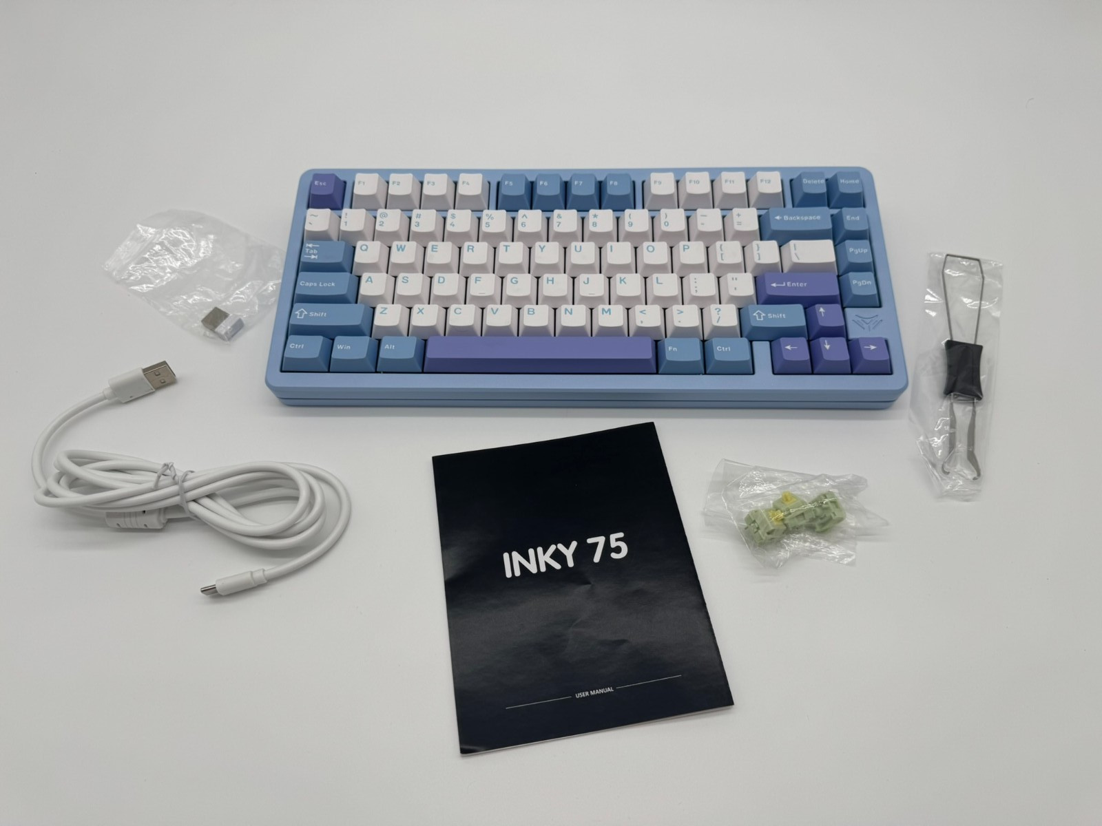 ELECFOX MK INKY75 75% CNC Aluminum Wireless Mechanical Keyboard Hot-Swappable RG