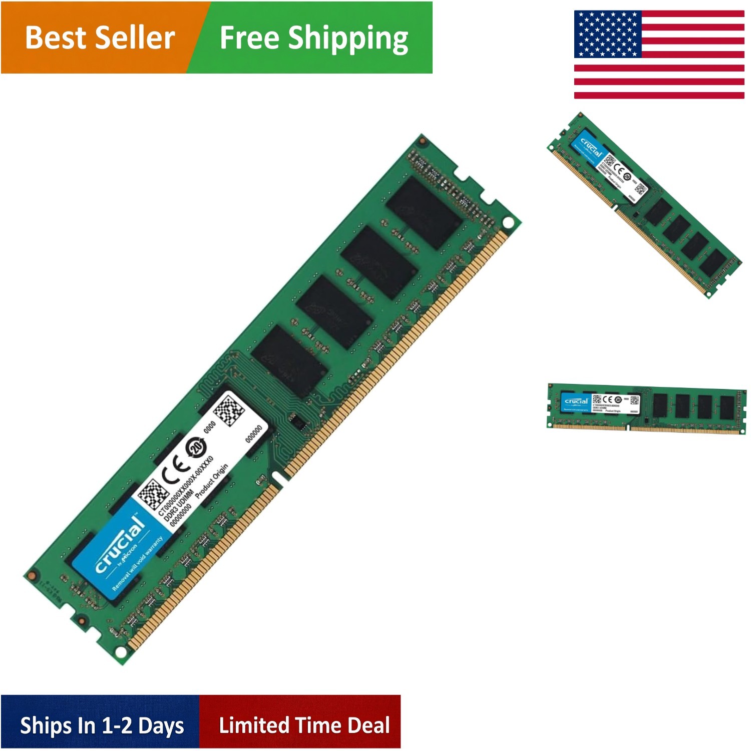 Dependable 8GB DDR3 RAM - 240-Pin DIMM, 1.35V for Enhanced Desktop Performance