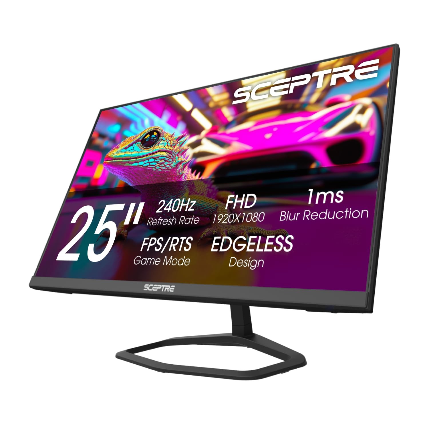 New Sceptre 24.5-inch Gaming Monitor 240Hz 1ms DisplayPort 25, Machine Black