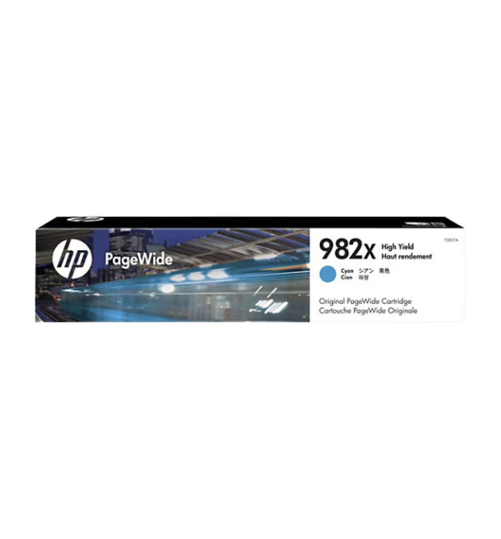New Open Box HP 982X High Yield Cyan Original PageWide Cartridge, T0B27A