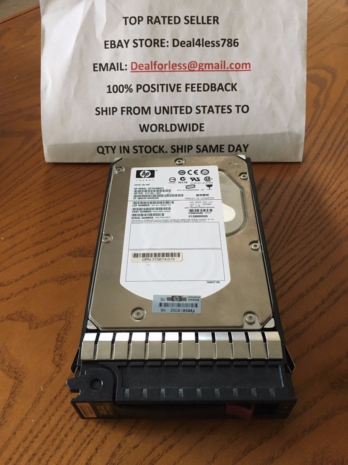 481653-003/488060-001/DF0300B8053-HP 300GB 3GB/s 15K SAS 3.5" DP HHD 