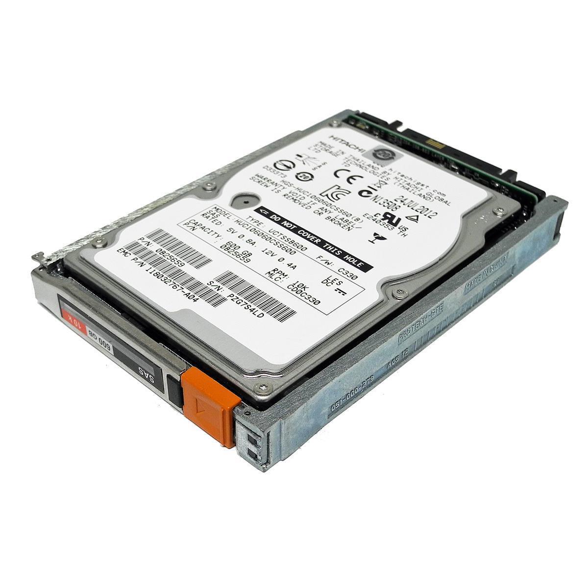 HGST 600GB 2.5" 10K 6G SAS HDD / Hard Drive HUC109060CSS600 EMC 0050344