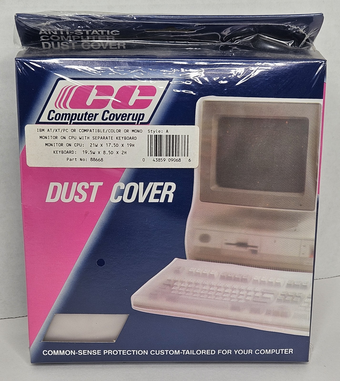 Anti-Static Computer Dust Cover Computer Cover Up Vintage CC 88668 Sealed NOS 