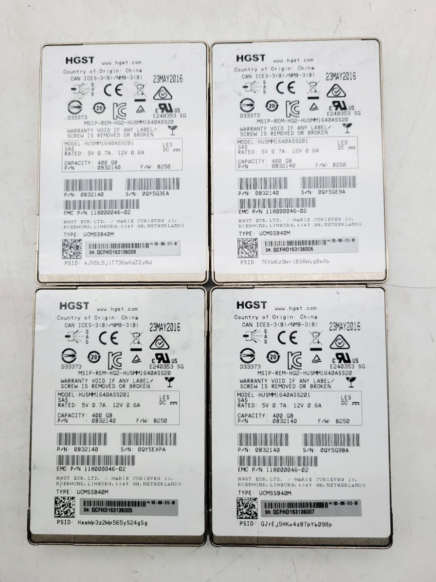 HUSMM1640ASS201 HGST 400GB SAS 12Gb/s 2.5in SSD EMC 118000046-02