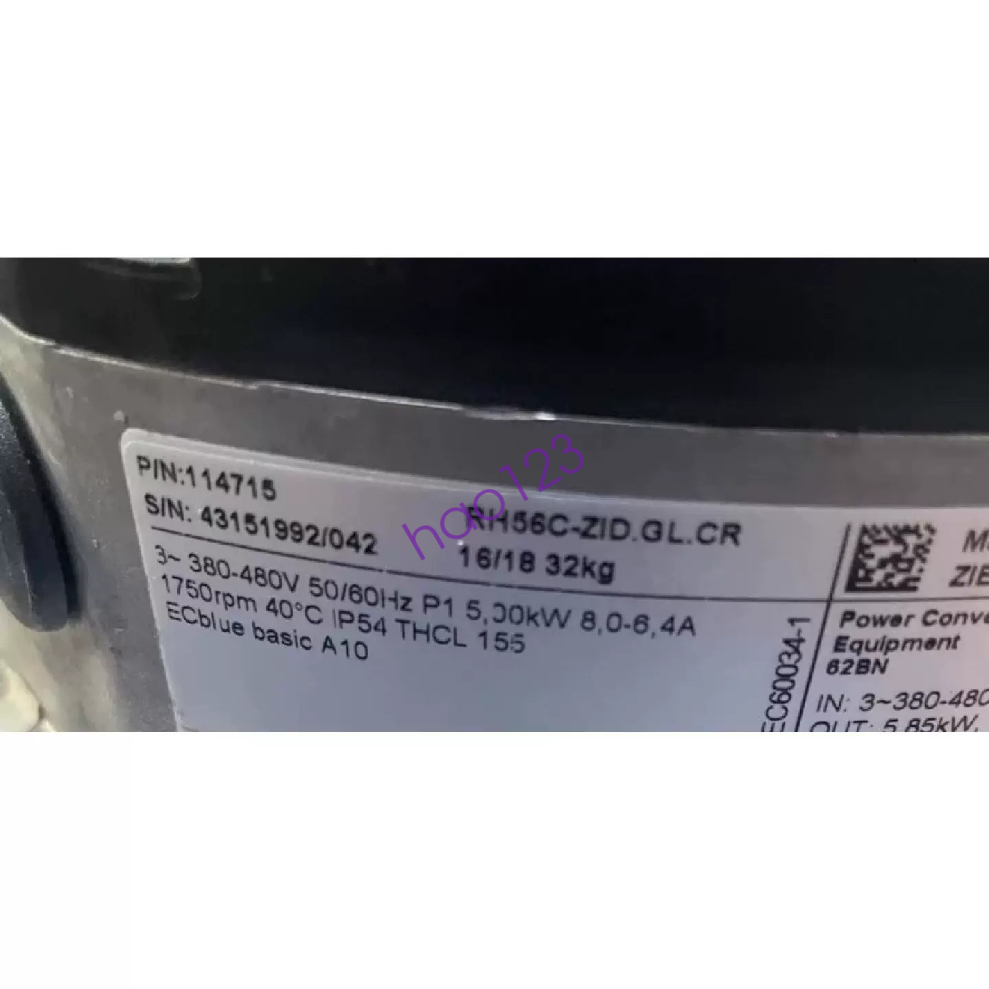 One NEW ZIEHL-ABEGG cooling fan RH56C-ZID.GL.CR Centrifugal Fan DHL/FedEx