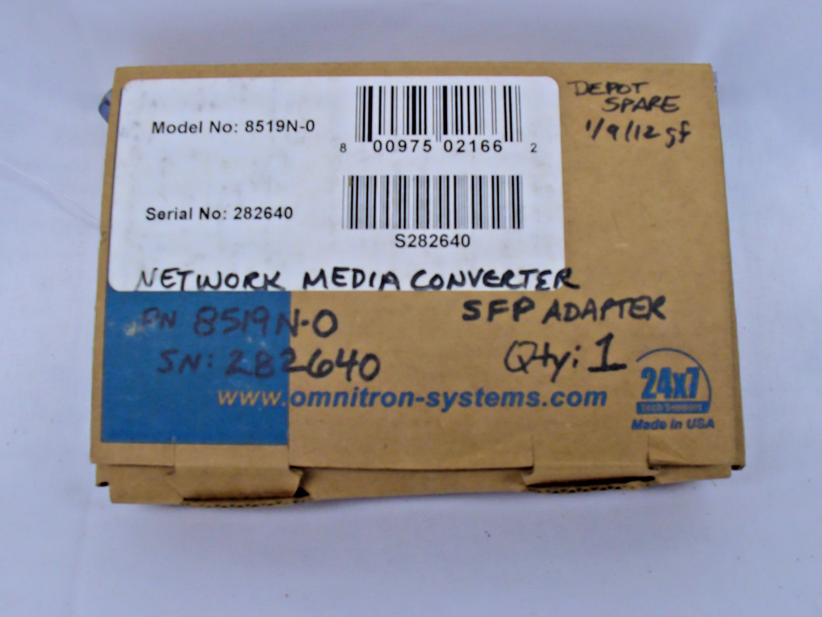 Omnitron 8519N-0 Media Converter adapter