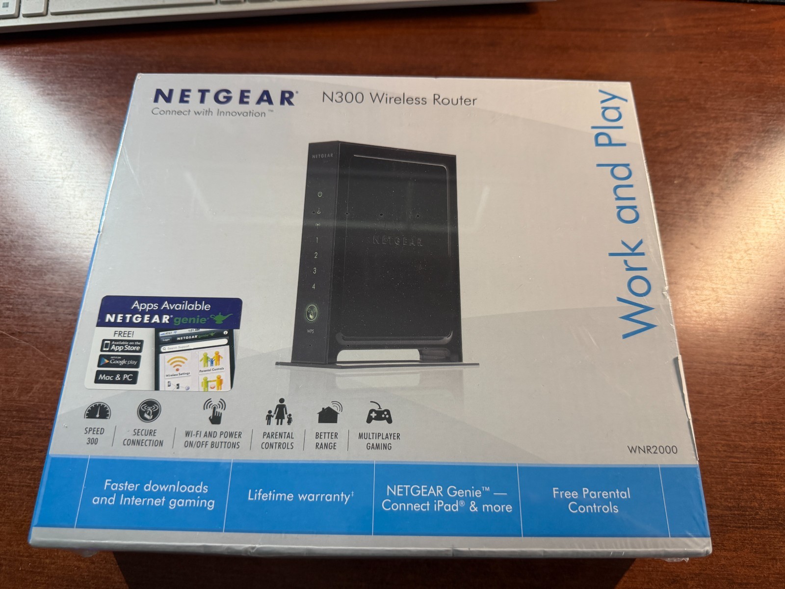 NETGEAR N300 Wireless Router WNR2000v3 Black New Sealed WNR2000-100NAS