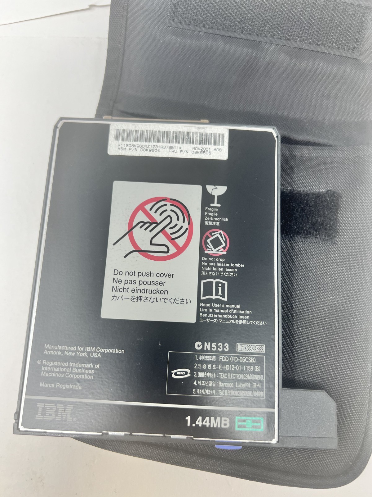 IBM Thinkpad MPF82C-1  1.44MB 3.5" Floppy Drive P/N: 08K9760 FRU: 08K9607