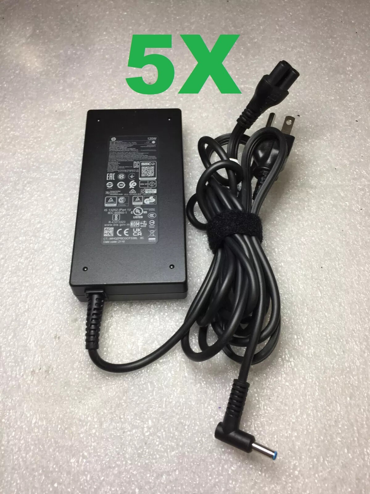 LOT OF 5 Genuine HP L41856-001 19.5V 6.15A 120W Blue Tip Power Adapter FREE SH