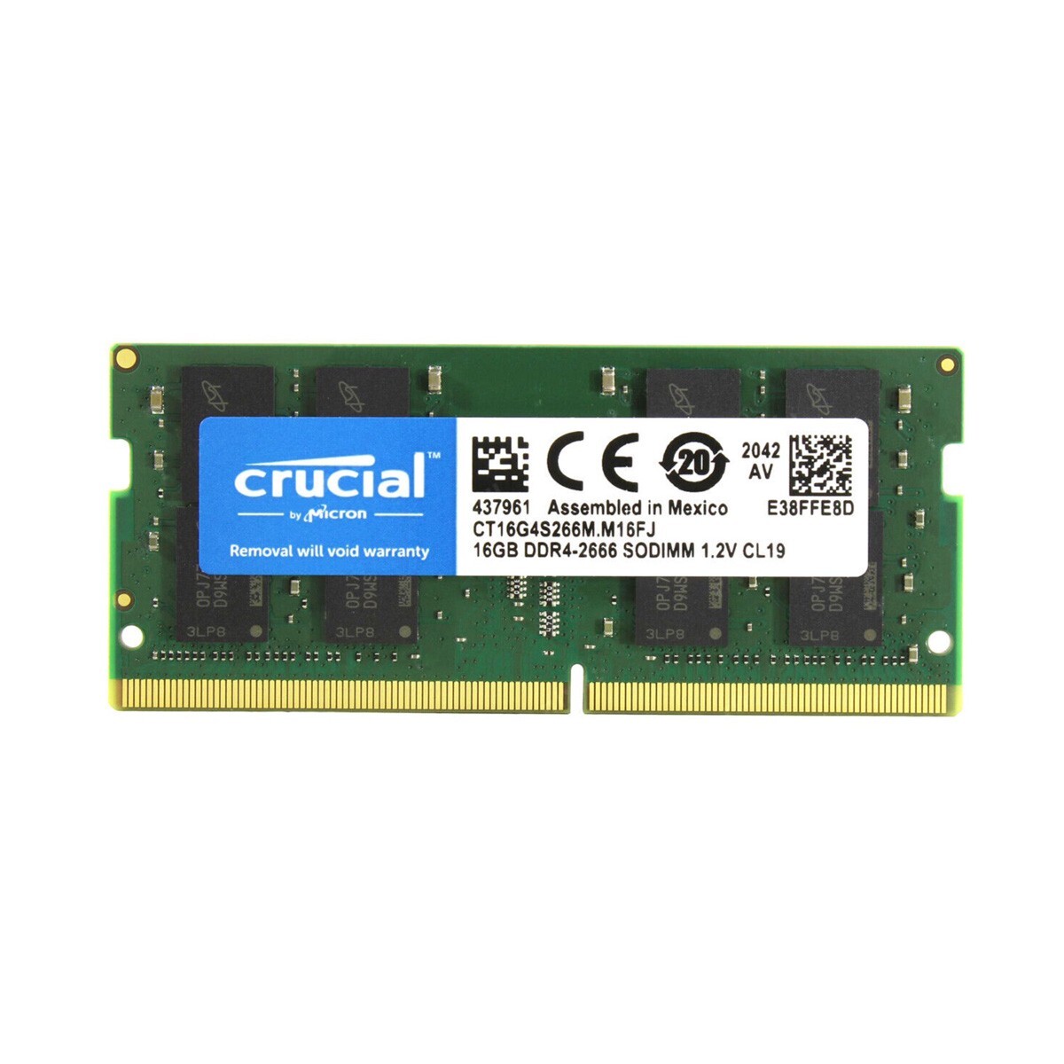 New Crucial 16GB DDR4 2666MHz PC4-21300 Laptop SODIMM Memory Ram CT16G4S266M