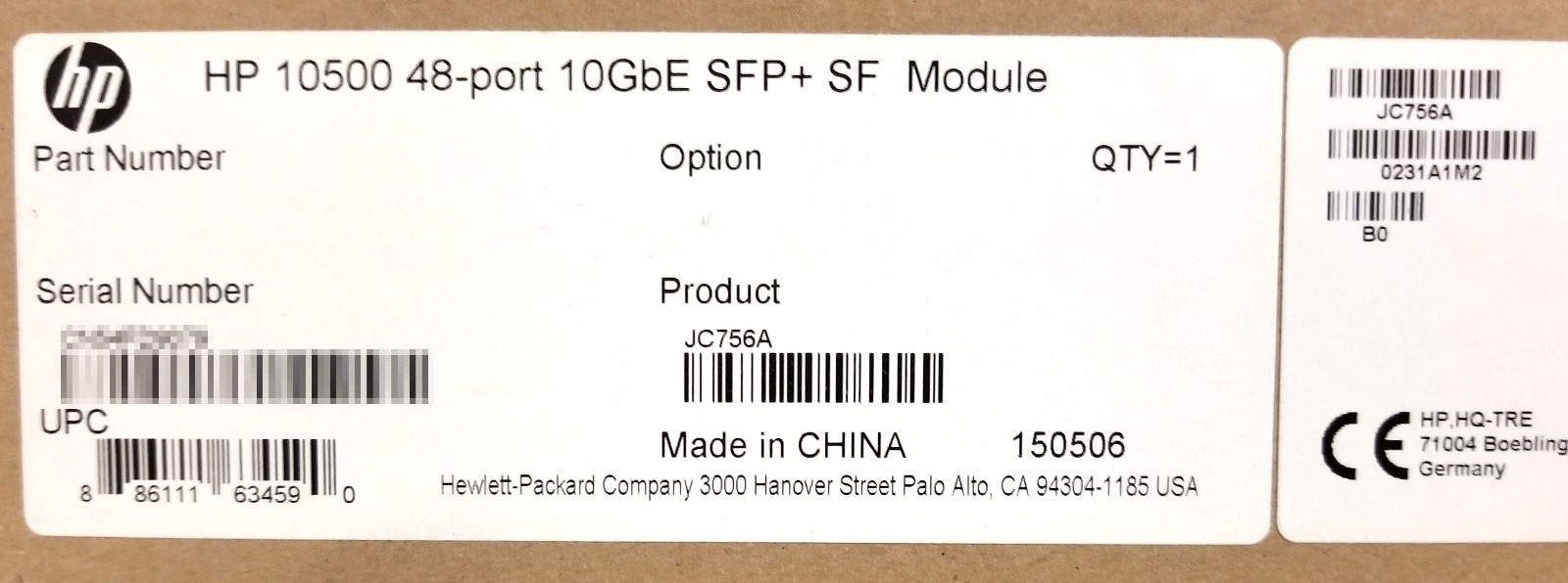 NEW HP 10500 / H3C S10500 48-Port 10GbE SFP+ SF Module LPU LSU1TGS48SF0 JC756A