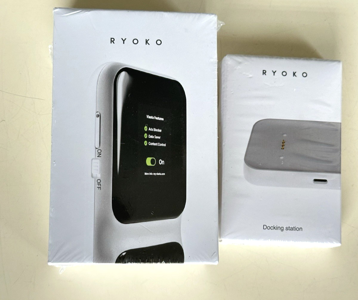 Ryoko 4G LTE WiFi Hotspot Router w/ Docking Portable Home Travel BRAND NEW SEAL