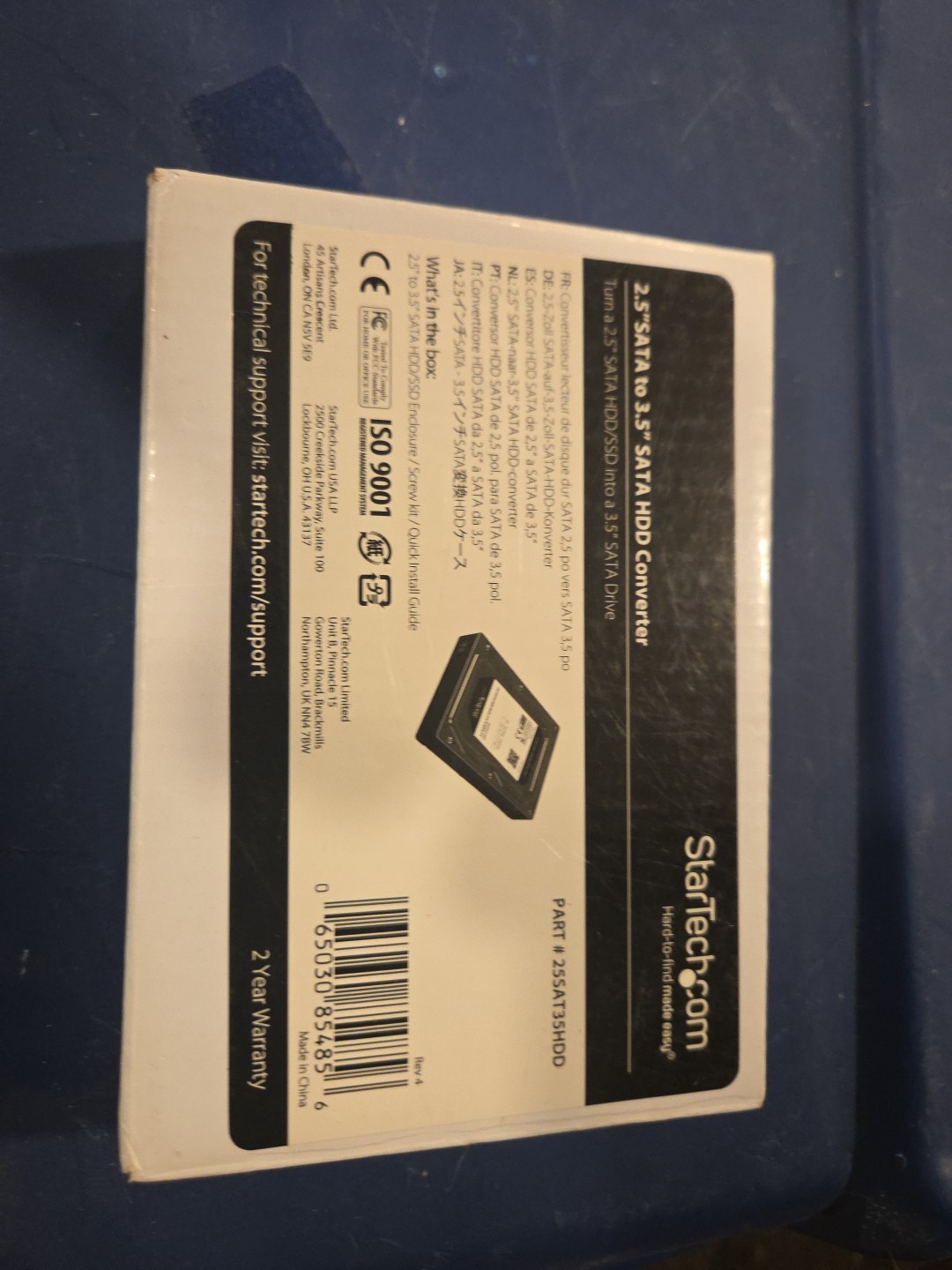 STARTECH.COM 2.5” TO 3.5” SATA HDD CONVERTER 25SAT35HDD HARD DRIVE H67