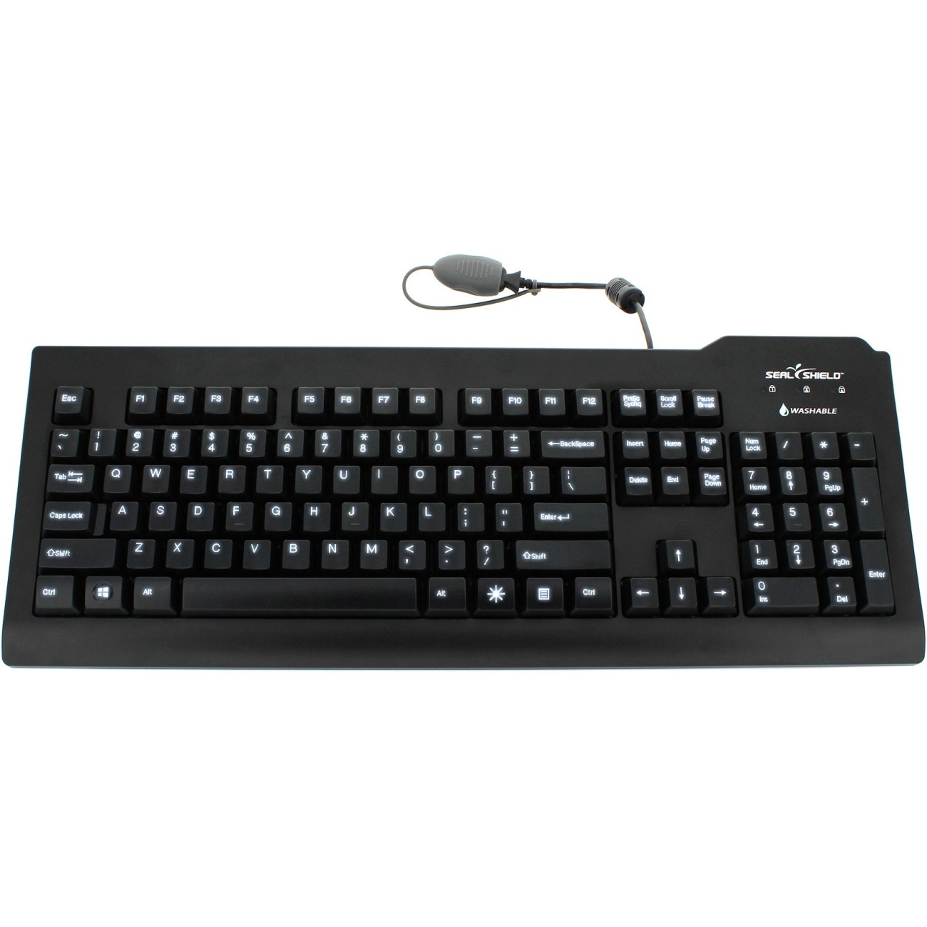 Seal Shield SSKSV207G Medical Grade Keyboard 104 Key USB Cable