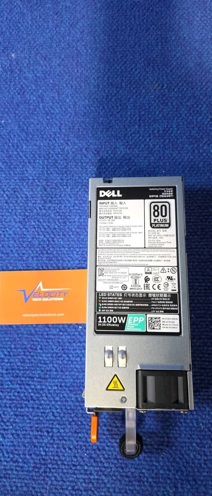Dell Y26KX PowerEdge Series 1100W AC Server Power Supply