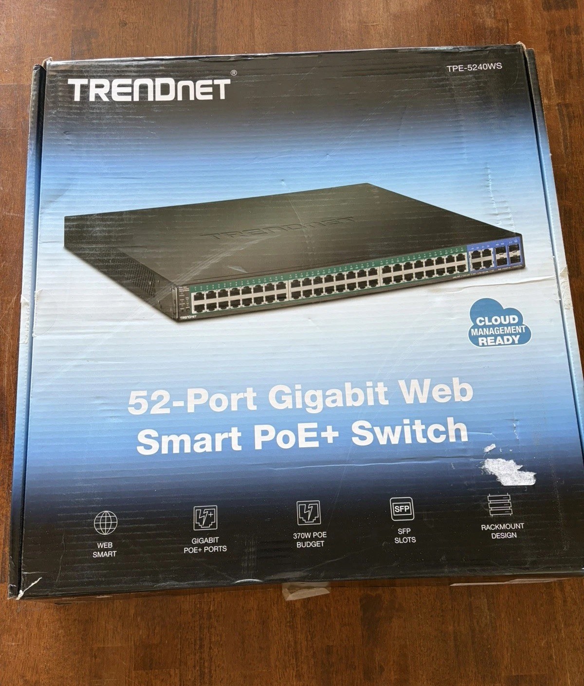 TRENDnet TPE-5240WS 52-Port Gigabit Switch + 2x TEG-MGBS20 SFP Modules Open Box