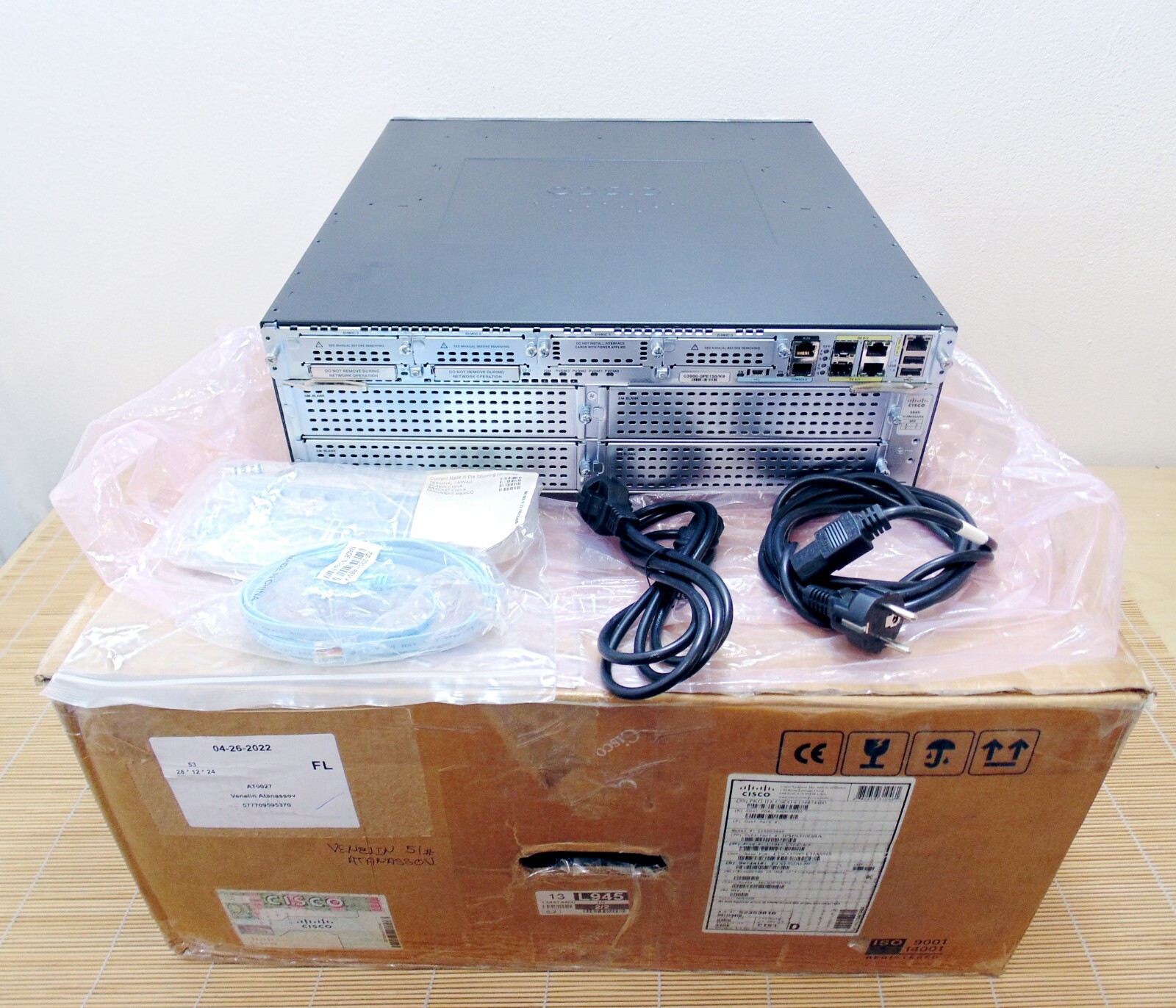 New Cisco C3945-VSEC/K9 Sec C3900-SPE150/K9 PVDM3-64 UC SEC License New Open Box