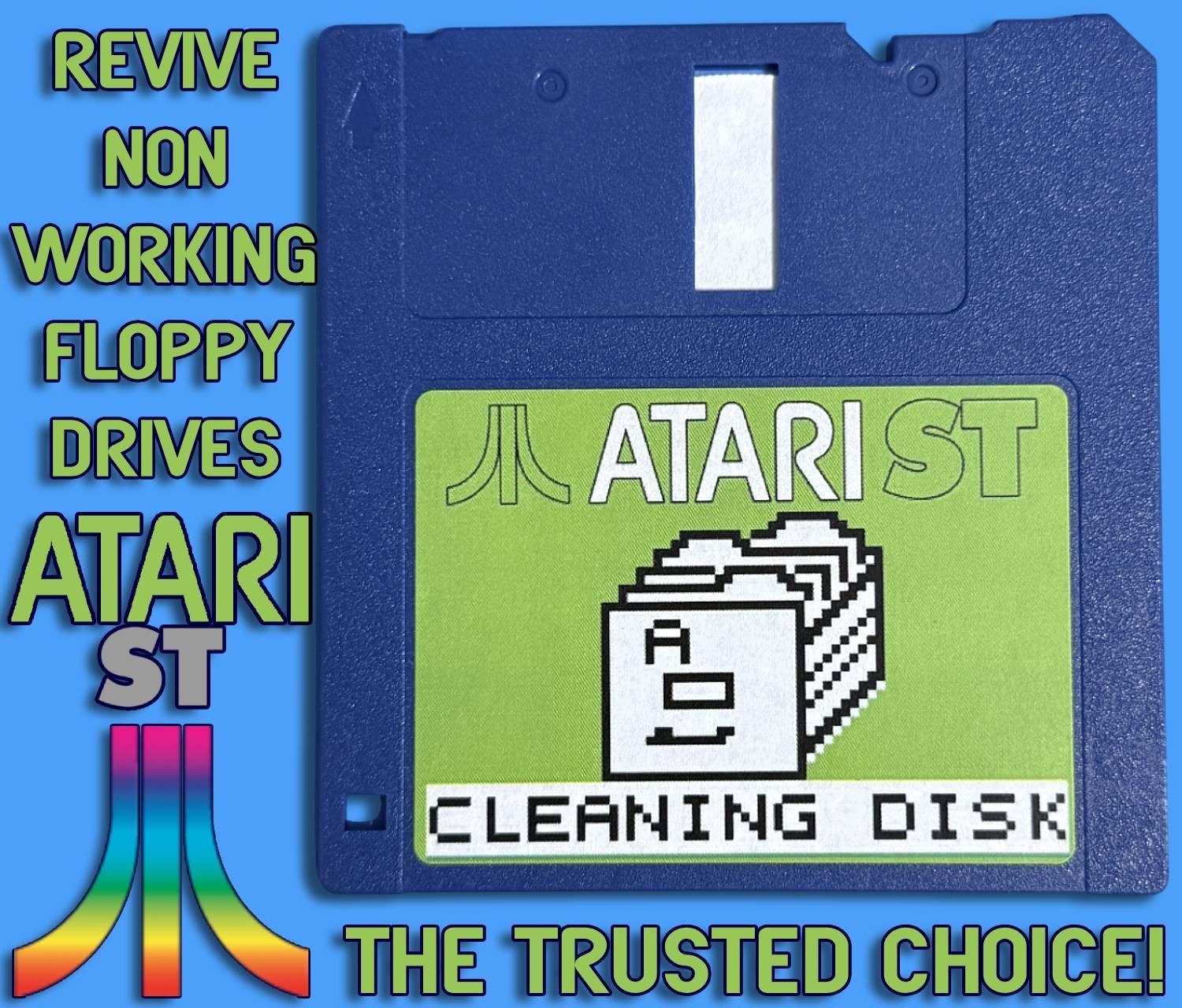 3.5" FLOPPY DISK DRIVE CLEANER - ATARI ST *INTERNAL/EXTERNAL DRIVE PROTECTION*