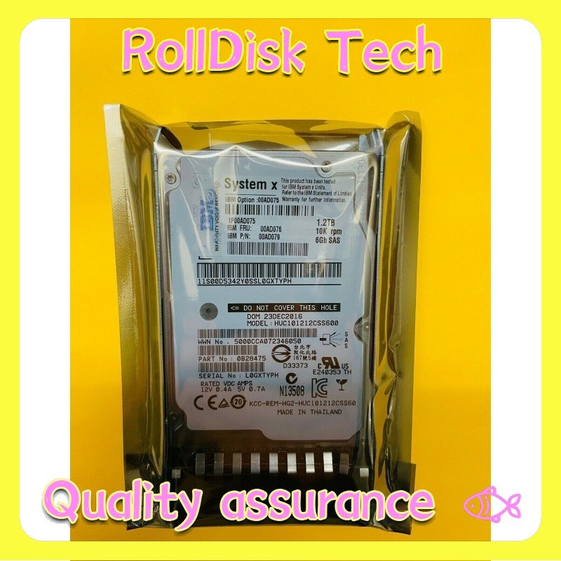 New 00WG665 00WG666 00WG669 IBM 600 GB 15K 12GBPS SAS 2.5" Internal Hard Drive