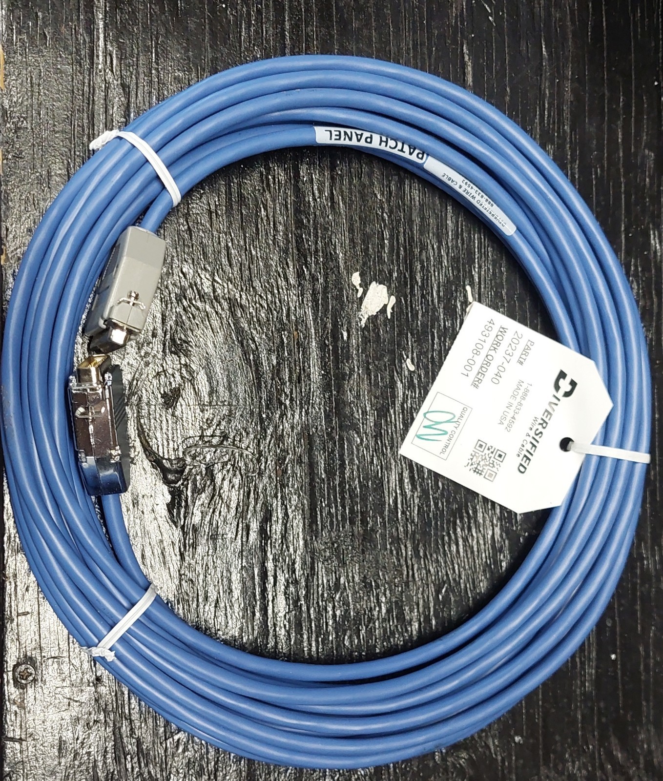 Diversified Wire & Cable DB25M-DB25M Parallel Cable 100ft Shielded Blue