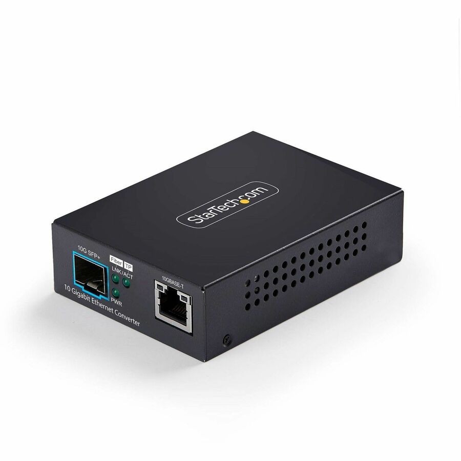 StarTech 10GbE Open SFP+ Fiber Media Converter, Standalone 10 Gigabit Ethernet