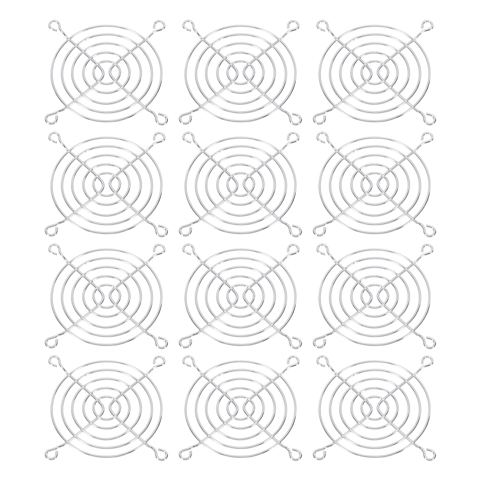 80mm Fan Finger Grill, 12 Pack Metal Grill Protector for 80mm