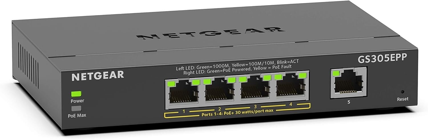 NETGEAR GS305EPP 5 Ports Ethernet Switch - 606449153170