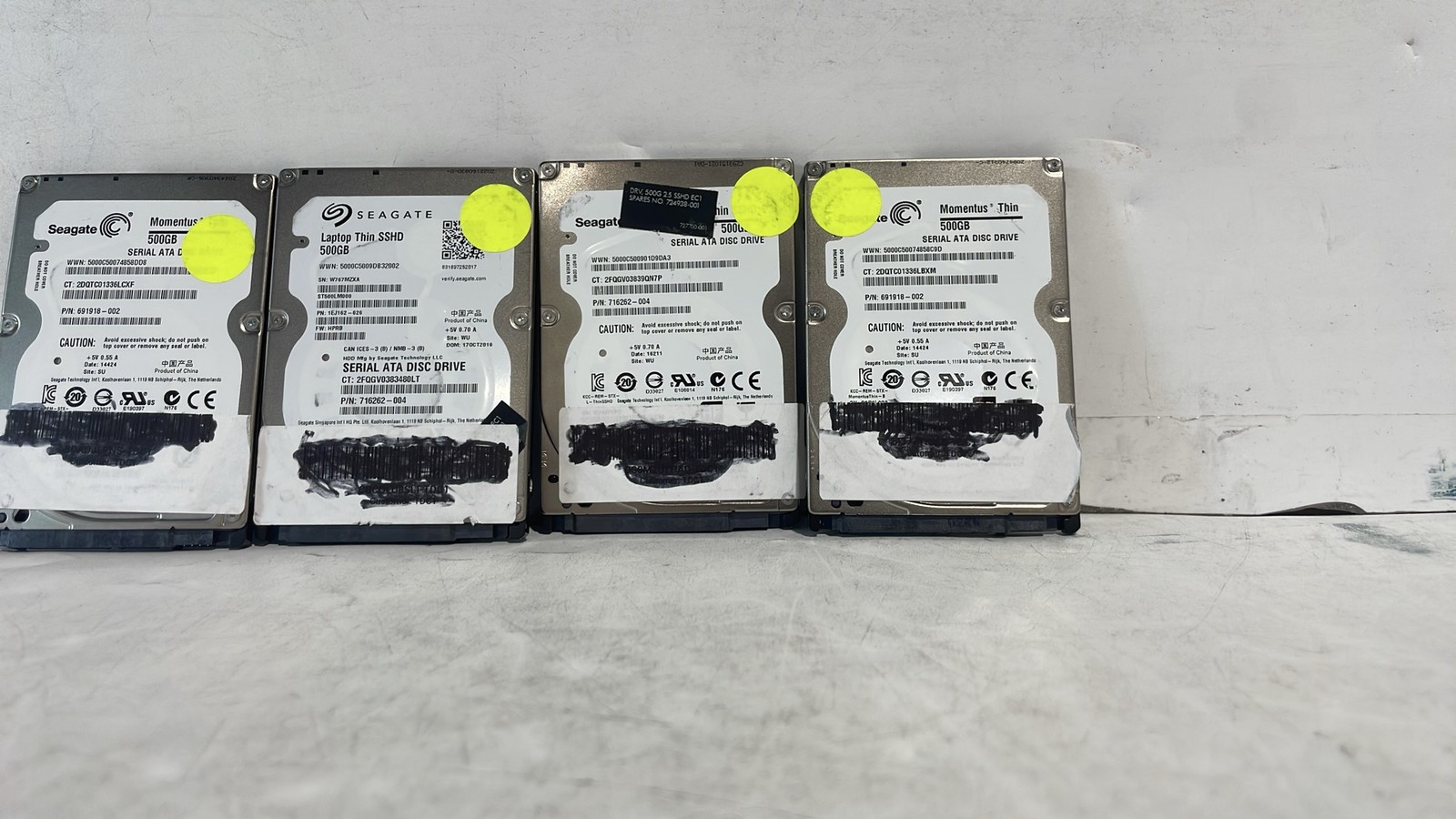 Seagate 500GB ST500LM000 & ST500LT012 2.5-inch Laptop Hard Drive HDD Lot of 4