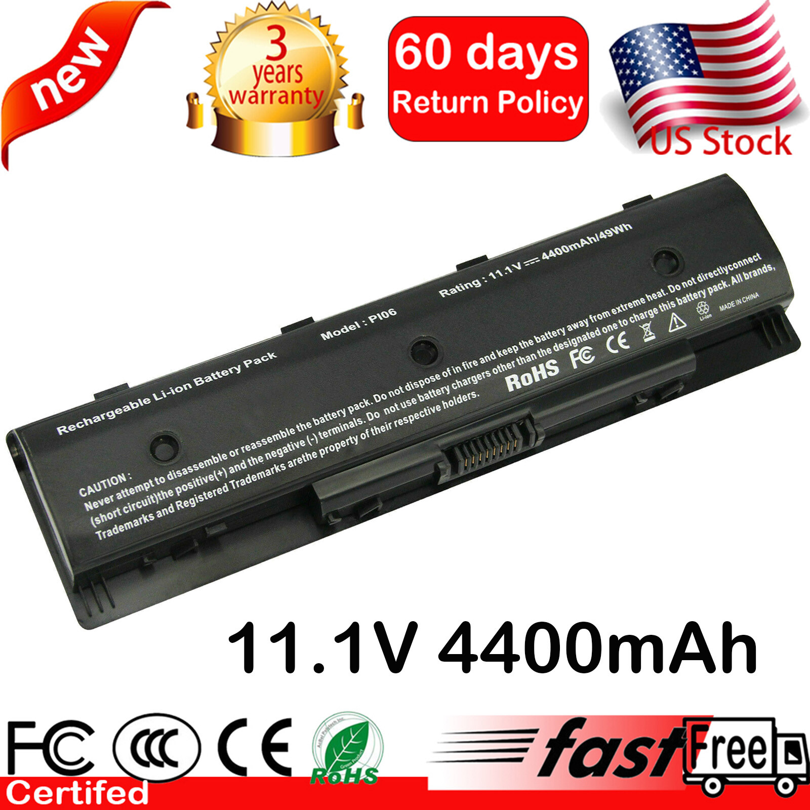 PI06 Battery for HP Envy 15 17 hstnn-yb40 710416-001 710417-001 P106XL Notebook