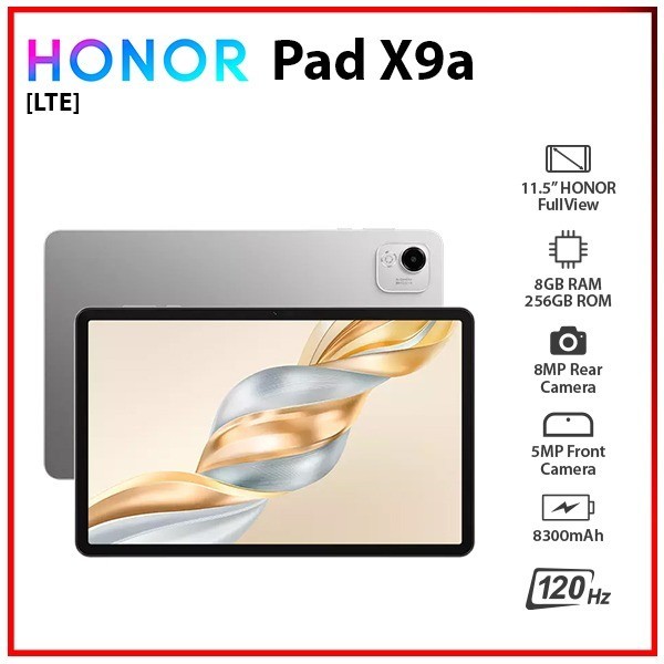 NEW HONOR Pad X9a LTE 8GB+256GB Octa Core Bluetooth Android PC Tablet (WiFi+4G)