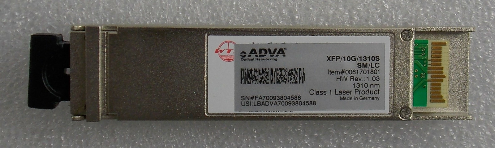 Adva Original 0061701801 XFP 10GBASE-LR 1310NM 10KM