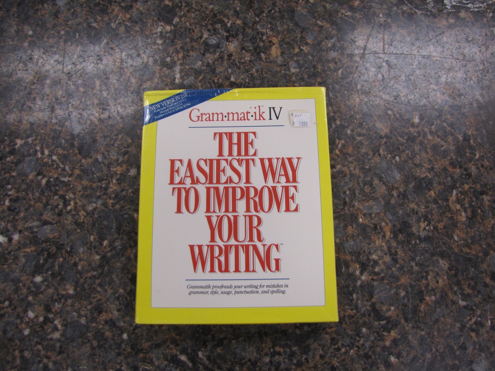 NEW SEALED Gram-mat-ik Grammatik 2.0 Version IV 4 Reference Software IBM PC-HS25