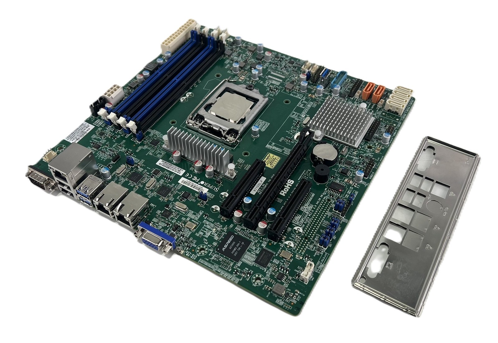 Supermicro X11SSLF MicroATX Server Motherboard W E31240  IO Shield AN G2U