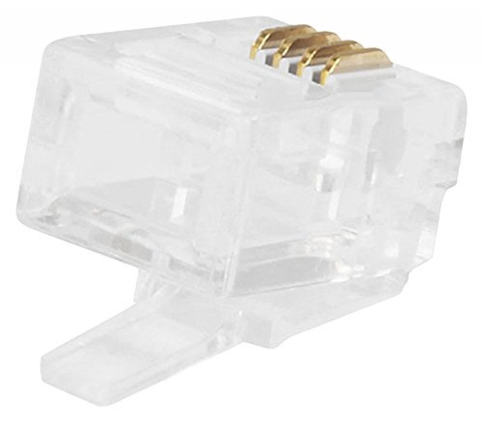 NEW CE 10 Bags, RJ11 6P4C Plug Flat Stranded 50 PCS, CNE584515 (500 total)
