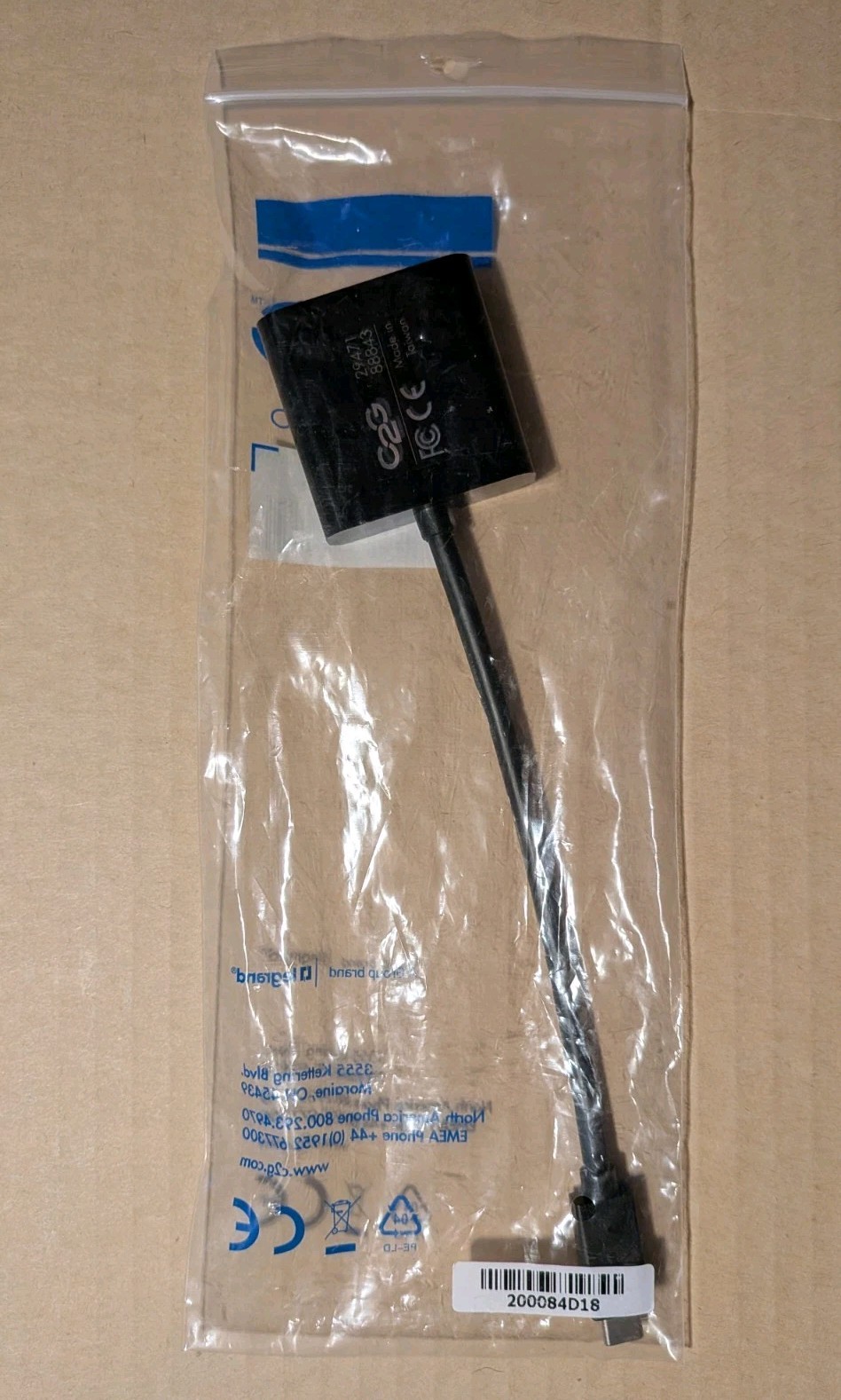 C2G 29471 USB-C to VGA Video Adapter Converter USB 3.1 Type C New Black