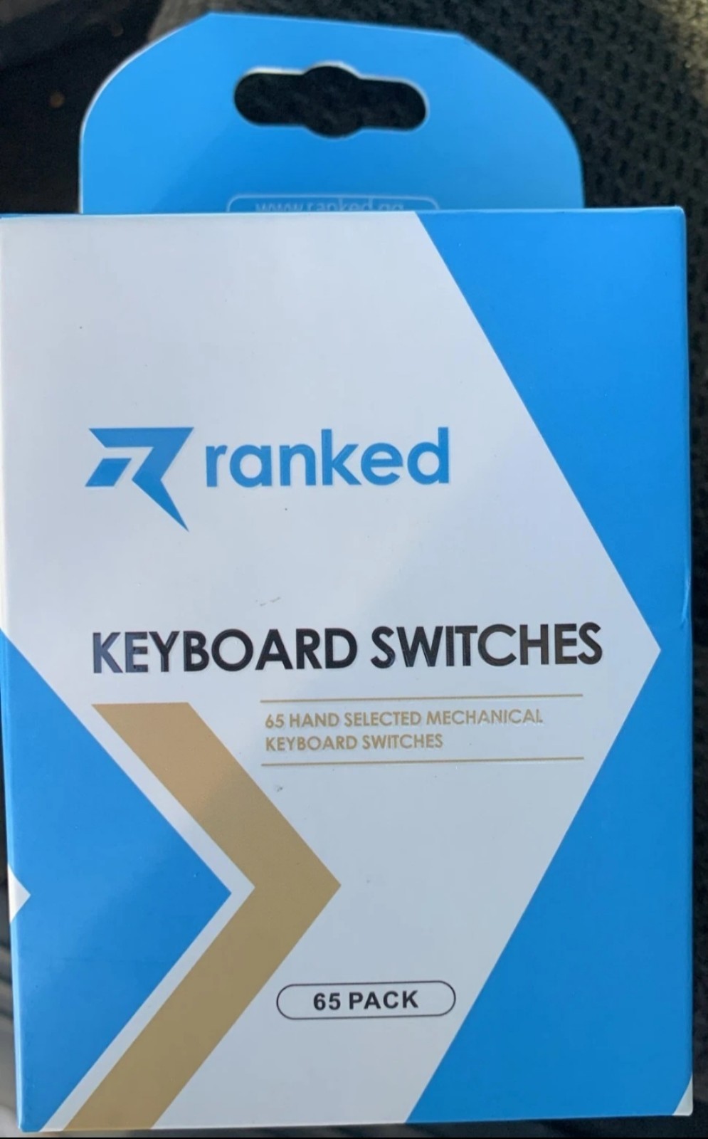 Ranked Mechanical Gaming Keyboard Switches, Dark Yellow, 65 Pack.