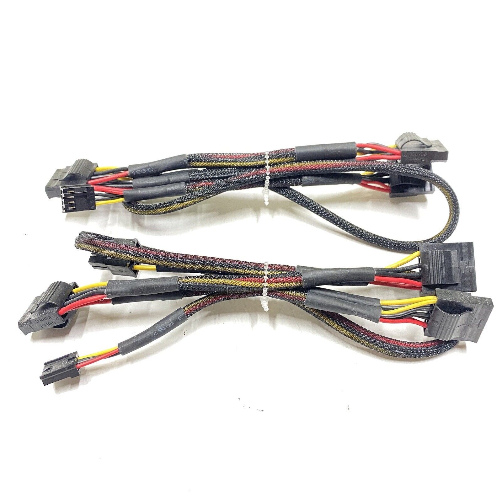 2 QTY 6 Pin to 3x Molex 4 Pin IDE Driver Power Supply Modular Cable 39”