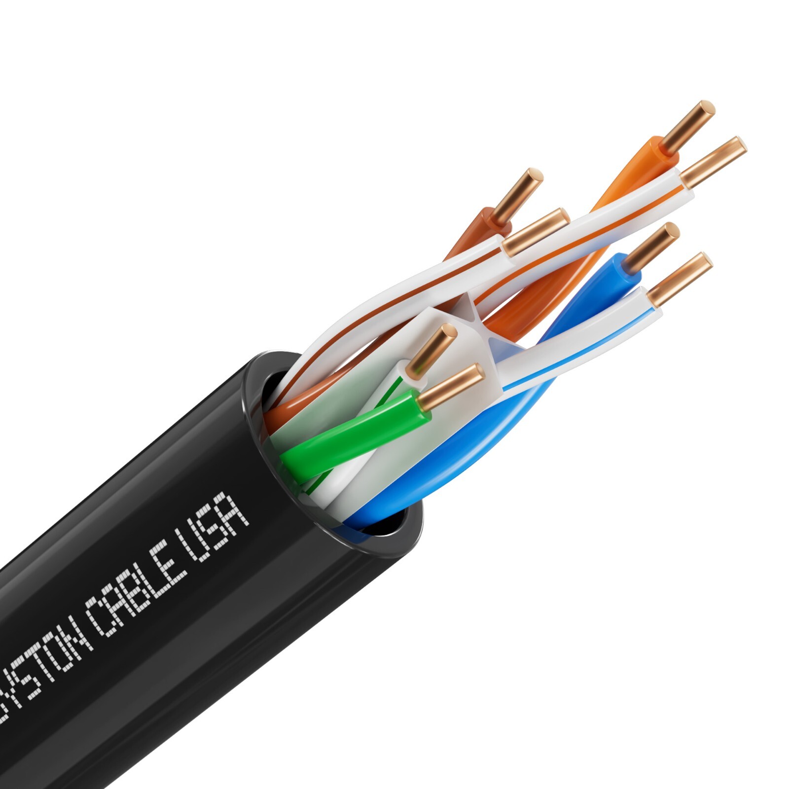 Syston Cat 6e Ethernet Bulk Cable 600MHz 23AWG CMR Copper Wire-250ft Multicolors
