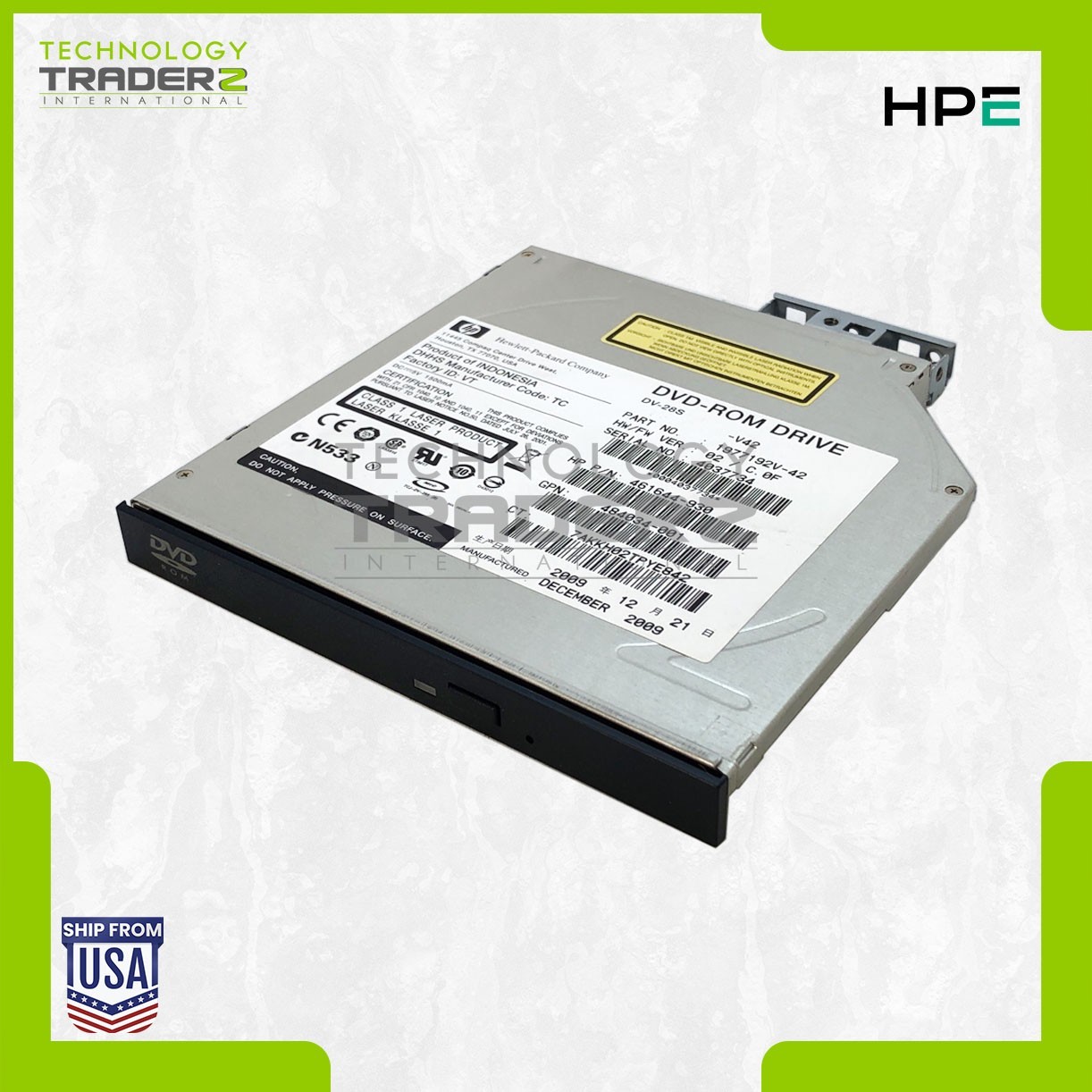484034-001 HP SATA Slimline DVD-ROM Optical Drive 481428-001 578599-930